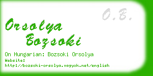 orsolya bozsoki business card